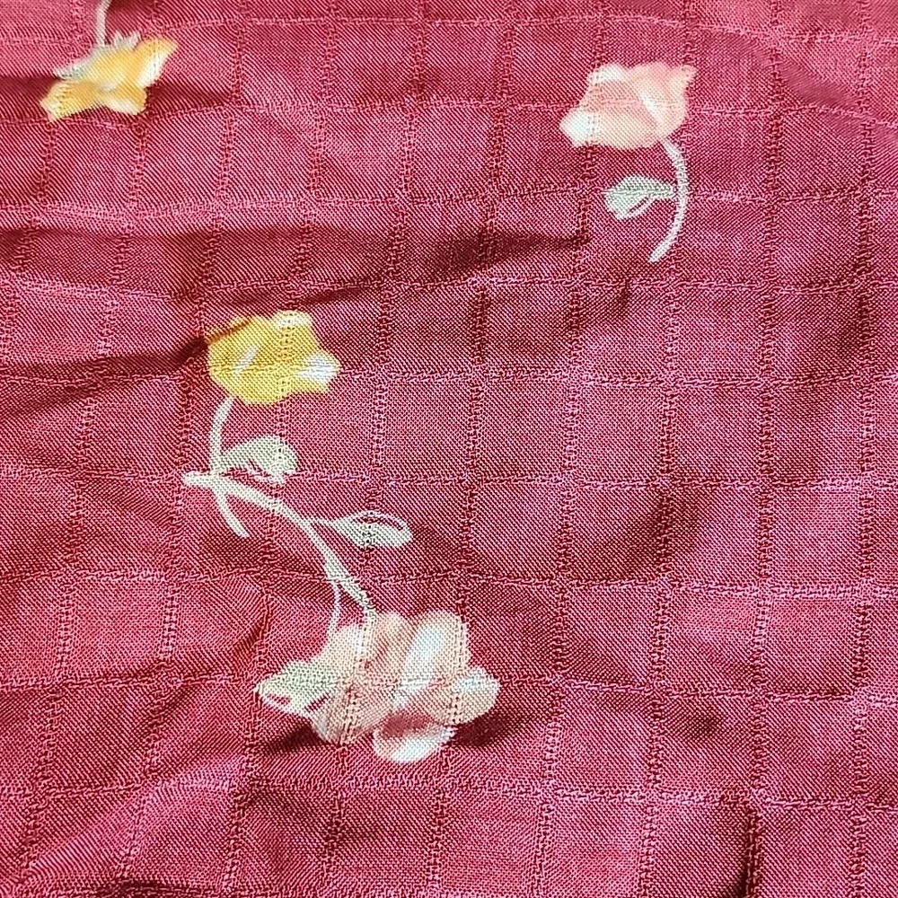 Planet Gold Floral Boho Cottagecore Top, Red, Women's Size Small - Picture 7 of 7
